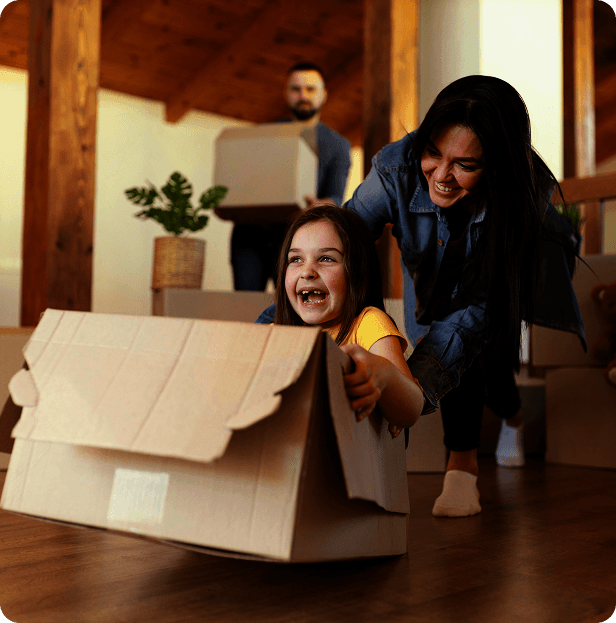 Family enjoying their home